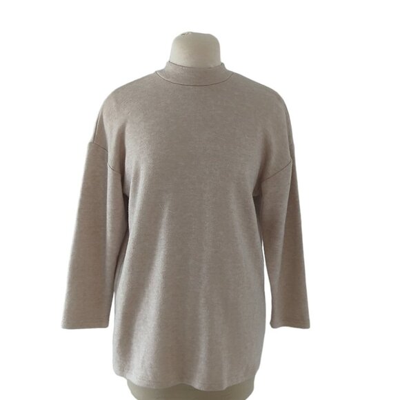 Stradivarius Mock Neck Tunic Sweater - Picture 1 of 4